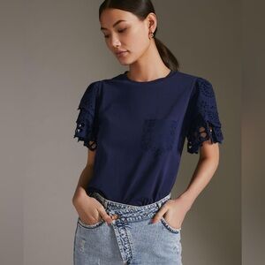 Forever that Girl Eyelet Tee Sz XS